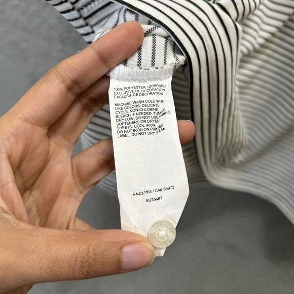 PGA Tour Shirt Mens XXL‎ Black White Striped Polo Golf Embroidered Logo Athletic - Picture 5 of 10